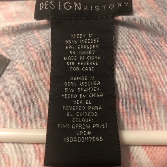 NWT Design History Missy Pink Arrow Print High -Low Maxi Dress - Picture 3 of 5